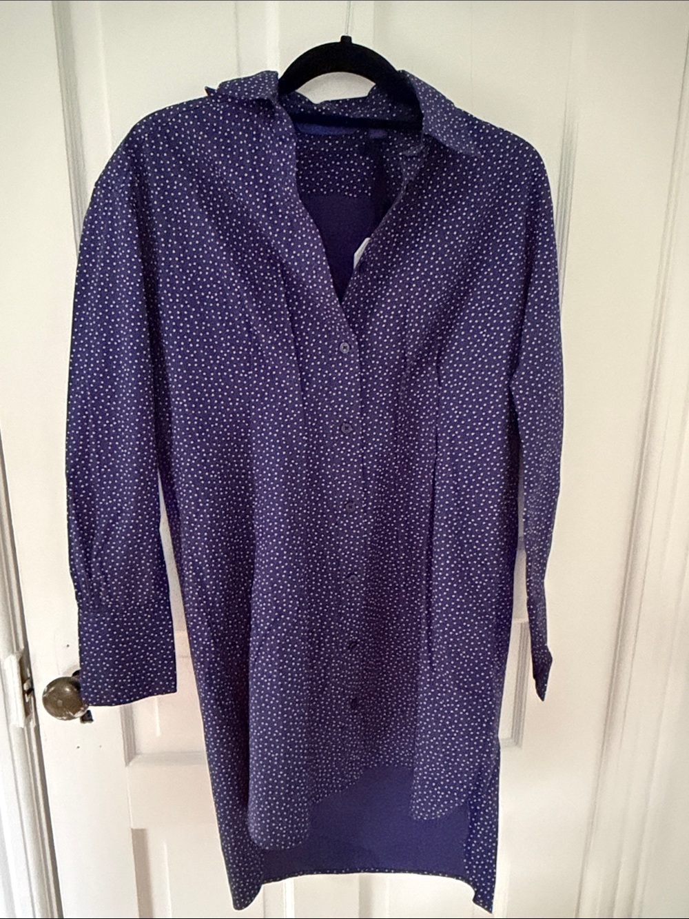 NWT GapX Navy Blue Polka Dot Mini Dress